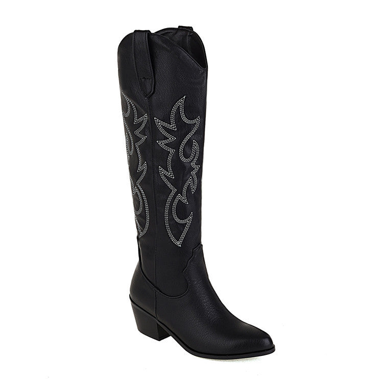 Western Women's High Heel Pointed Toe Rider Bootss