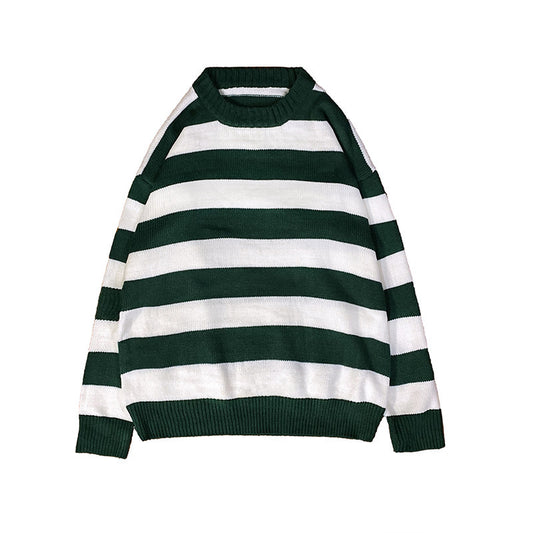 Efterår og vinter løs sweater med rund hals til mænd