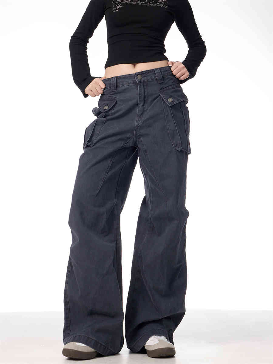 Fall Winter Overalls American Retro Washed