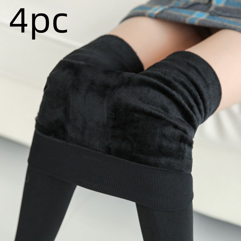 Moderigtige Varme Pelsleggings Vinter Ben Holder Varm