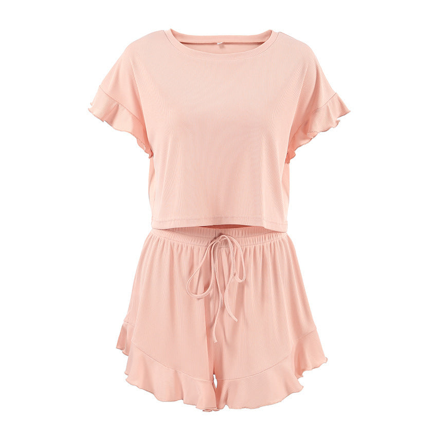 Women's Cool-Feel Short-Sleeve Shorts Loungewear