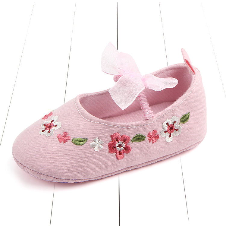 Embroidered Baby's Shoes Elastic Band Toddler Shoes
