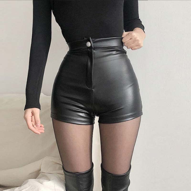 Leather Trousers Euramerican Black Tight Leisure
