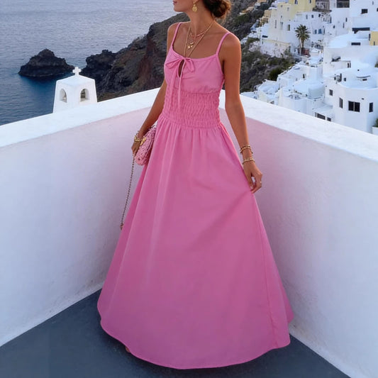 Lace-up Waist-Cinching Womens Slip Dress