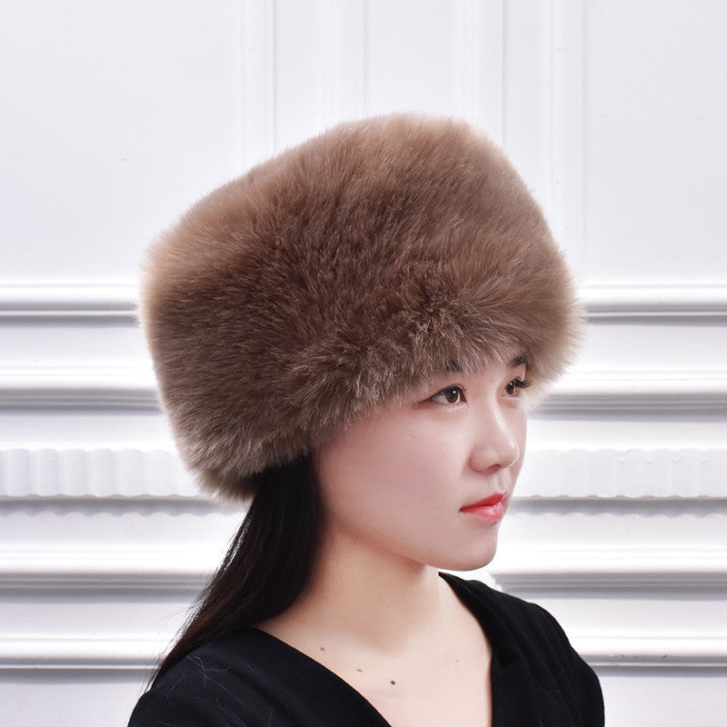 Women's Fashionable All-Match Hat, Northeast Ethnic Style Artificial Wool Hat, Winter