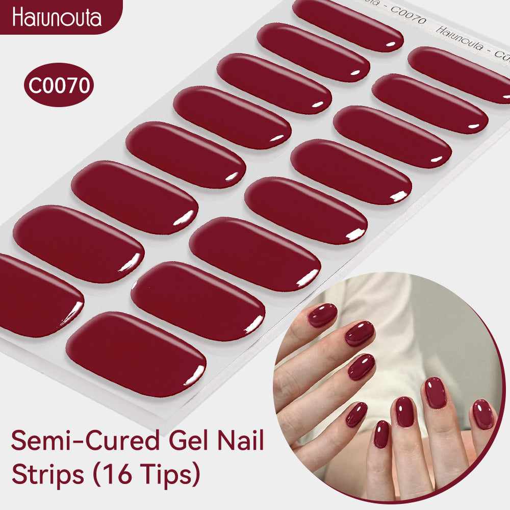Nail Stickers UV Gel Nail Sticker Semi-curing