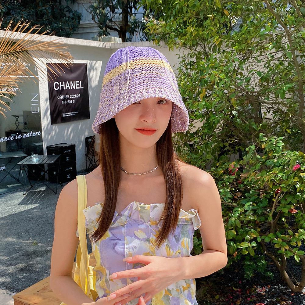 Women's Fashion Hollow Sunshade Breathable Fisherman's Hat