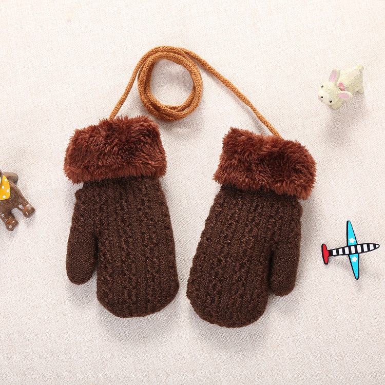 Double-layer Knitted Drop-resistant Velvet Gloves