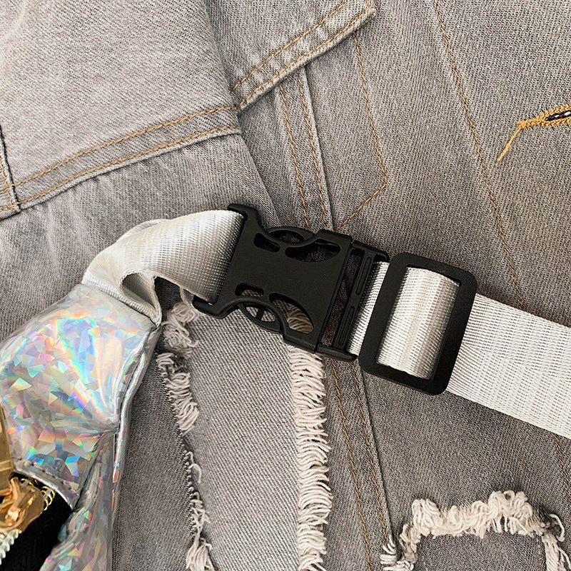 Ladies New Laser Sequins Multifunctional Waist Bag