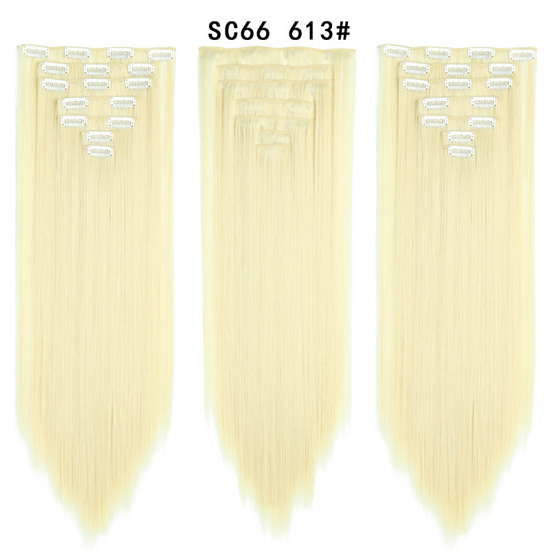 16 Card Seven-piece Hairpiece Clip Wig Beauty Chemical Fiber Wig Set Hair Extension