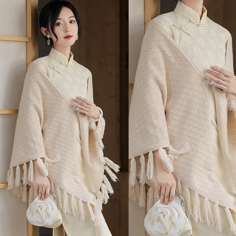 Retro New Tassel Versatile Simple Scarf