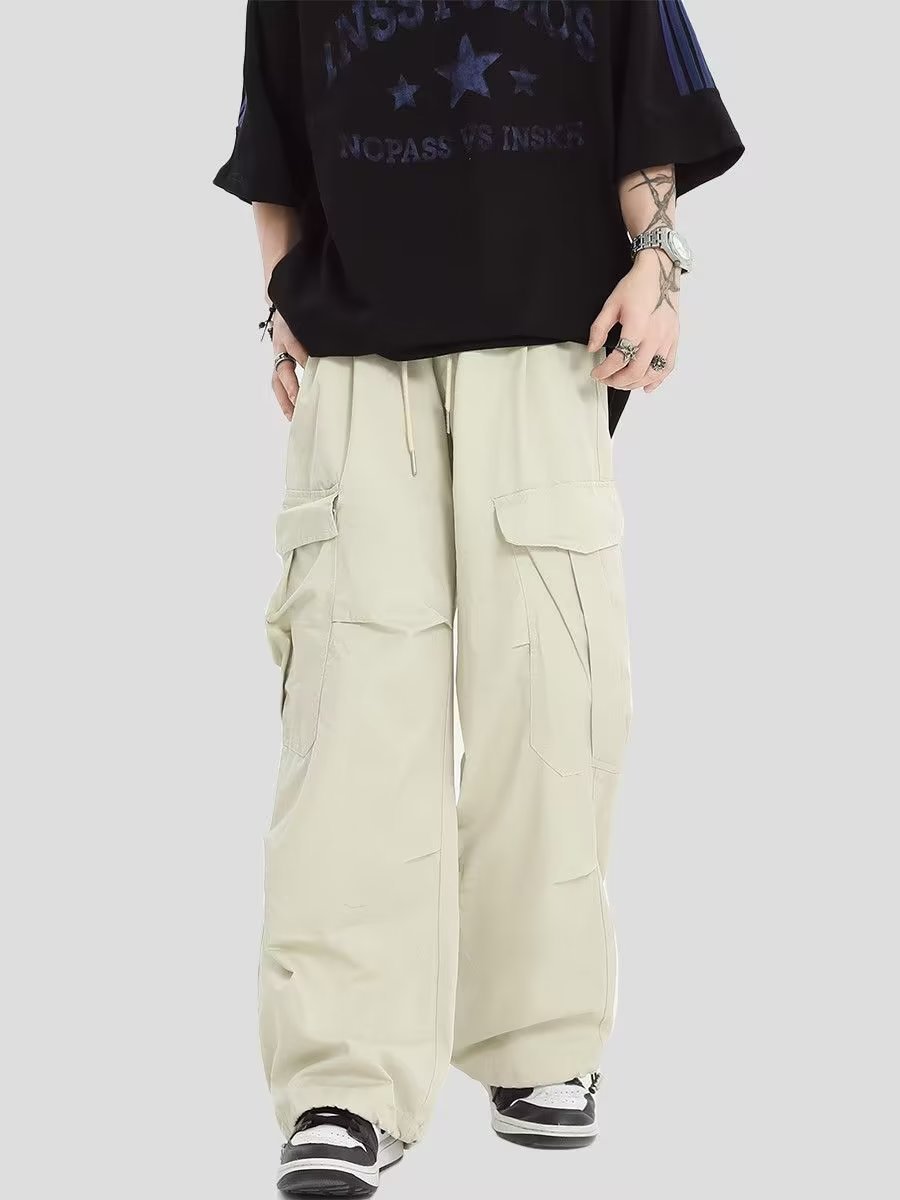 American Retro Workwear Casual Pants Loose