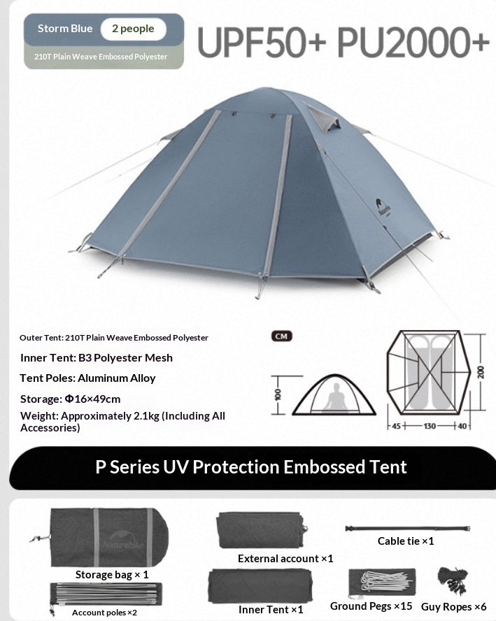Single And Double Hiking Tent Ultra-light Outdoor Camping
