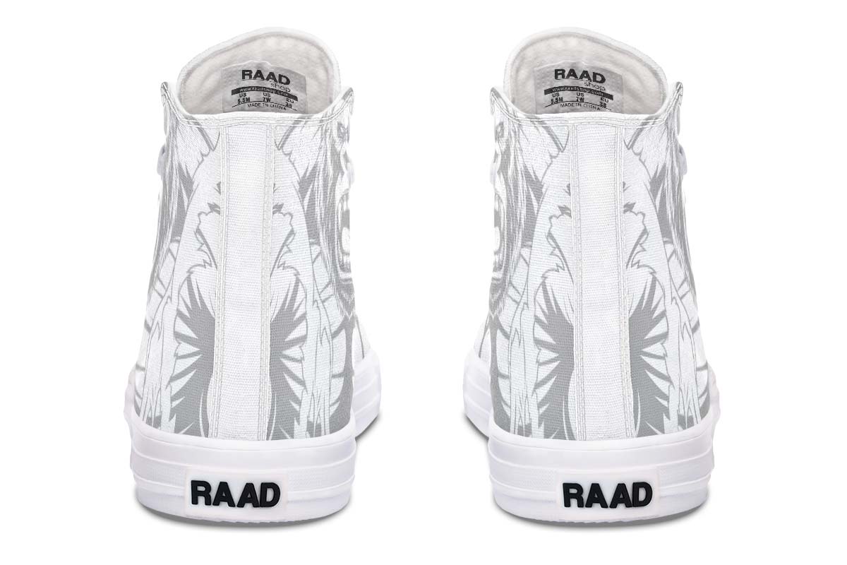 Printed Couple High-top Canvas Shoes