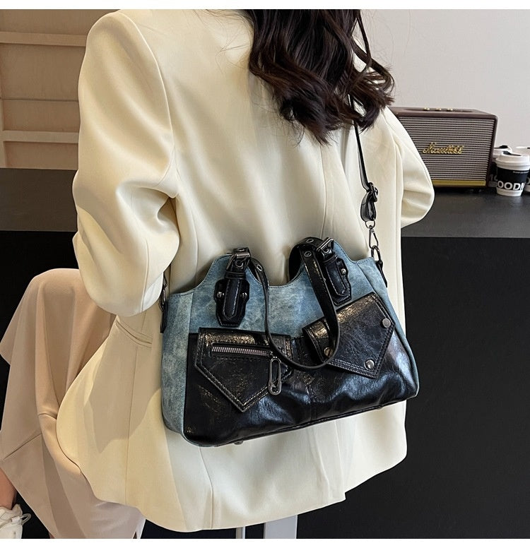 Dame Skuldertaske med Stor Kapacitet Håndbåren Crossbody Taske til Kvinder