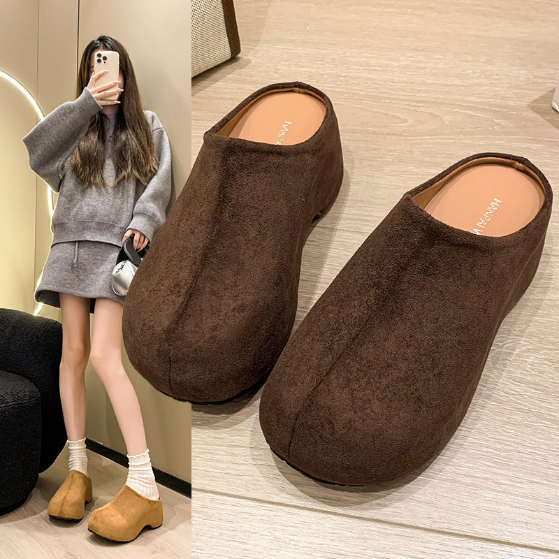 Womens Height-Boosting Outerwear Bokken Slippers For Short Stature
