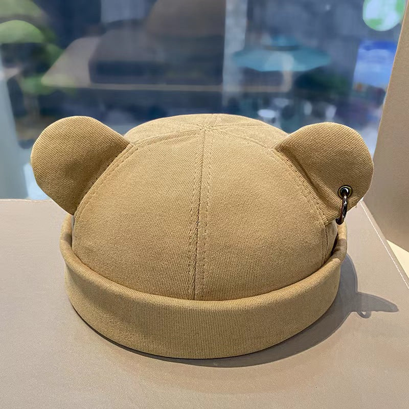 Female Solid Color Cat Ear Japanese Style Personalized Versatile Hat