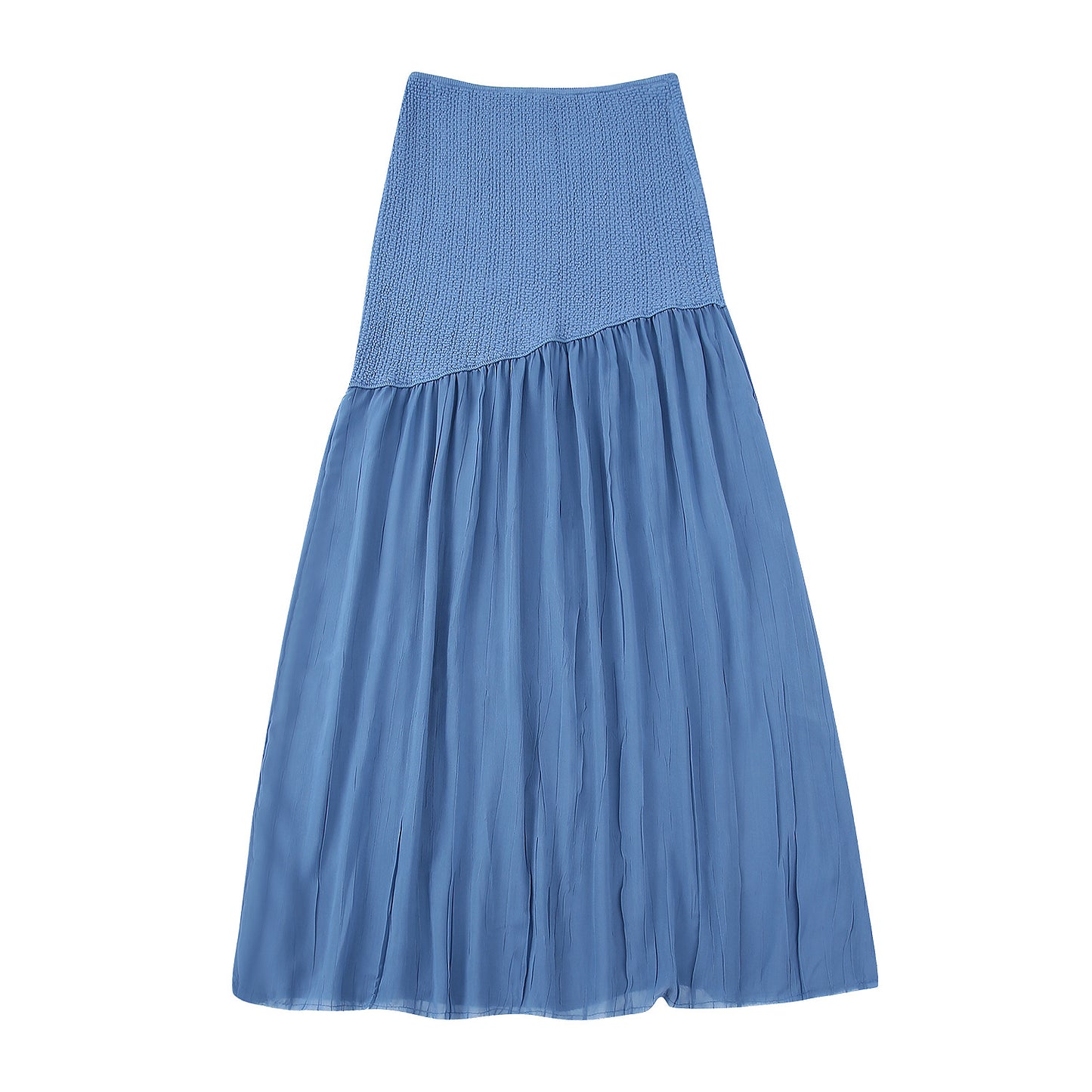 Textured Knitted Short Top Stitching Skirt