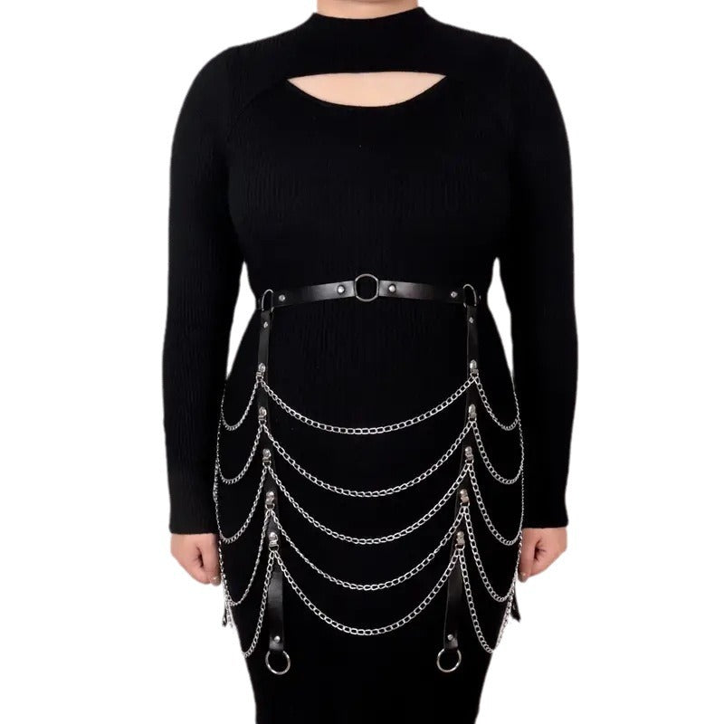 Personality Bandage Binding Chain Clothing Ornament Waist Chain