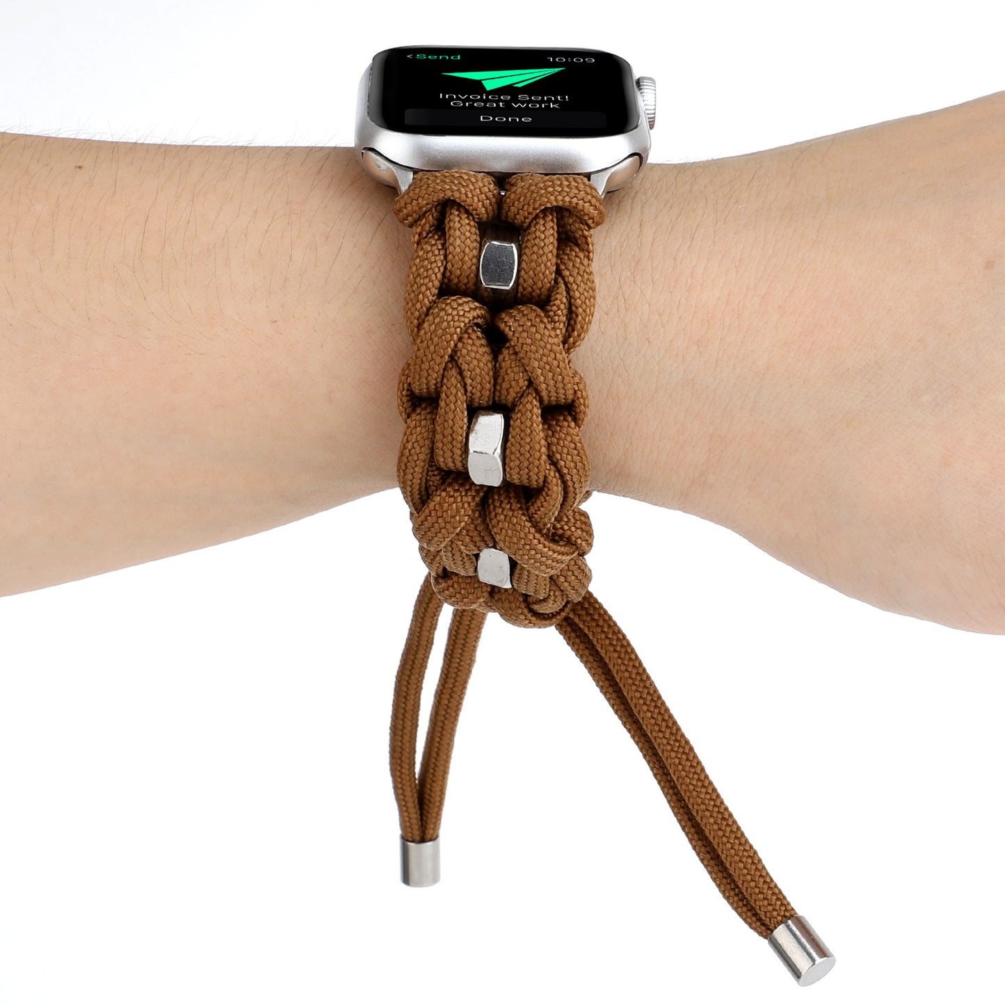 Compatible with Apple, Applicable Apple Watch Band Apple Watch Nylon StrapIwatch Outdoor Umbrella Cord Braided Strap