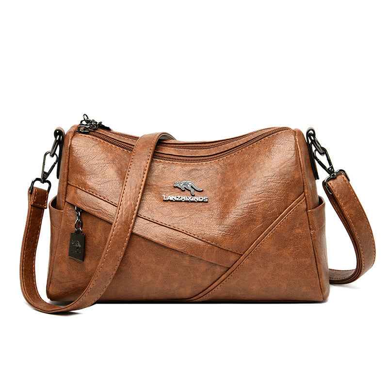 Ny Fashion Skulderrem i Blødt Læder Stor Kapacitet Crossbody Taske