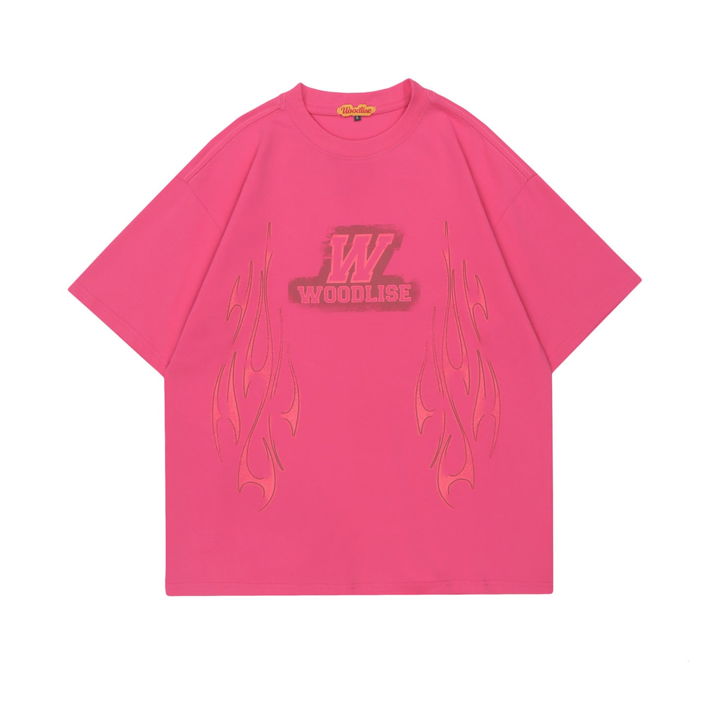 Street Retro Trendy Mærke Kortærmet T-shirt med Bogstavtryk