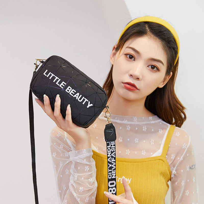 Women's Fashion Lingge Laser Fashion Colorful Messenger Bag