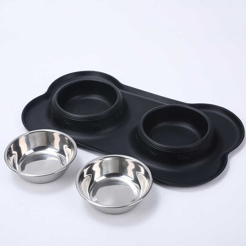 Silicone Pet Stainless Steel Bowl Non-slip