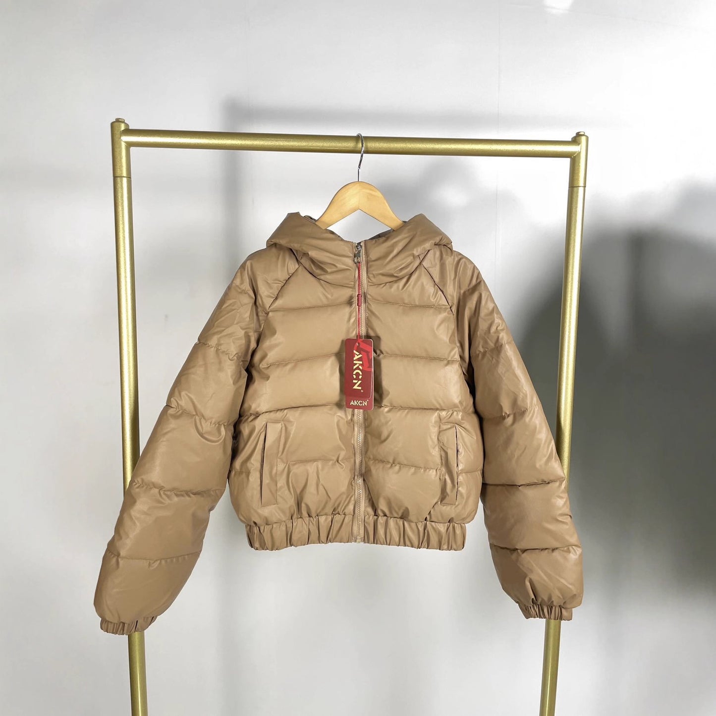 Hooded High Waist Ultra Short Cotton Jacket
