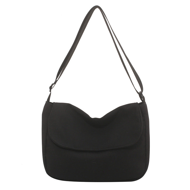 Casual Solid Color Messenger Bag Large Capacity