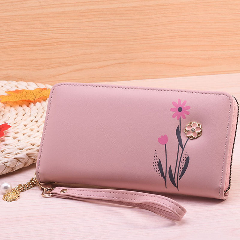 Women's Long Love Purse Zipper Holding Bag