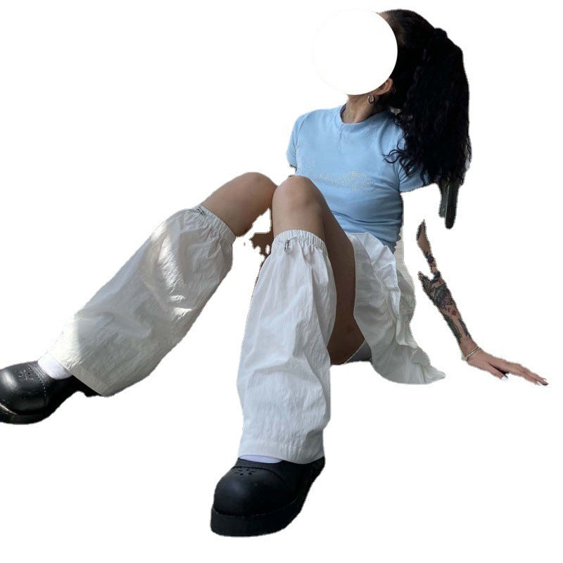 Spicy Girl White JK Socks With Mid Sleeve Drawstring