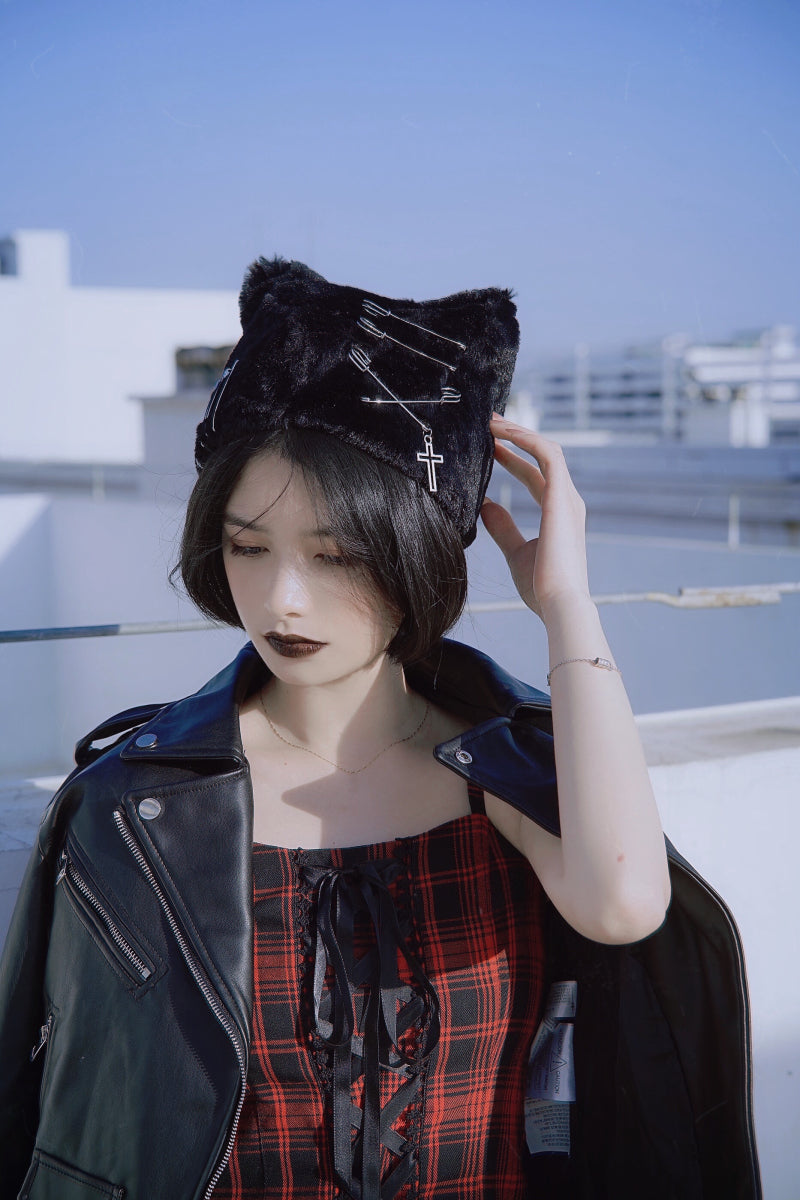 Original Handmade Plush Cat Ears Plush Hat