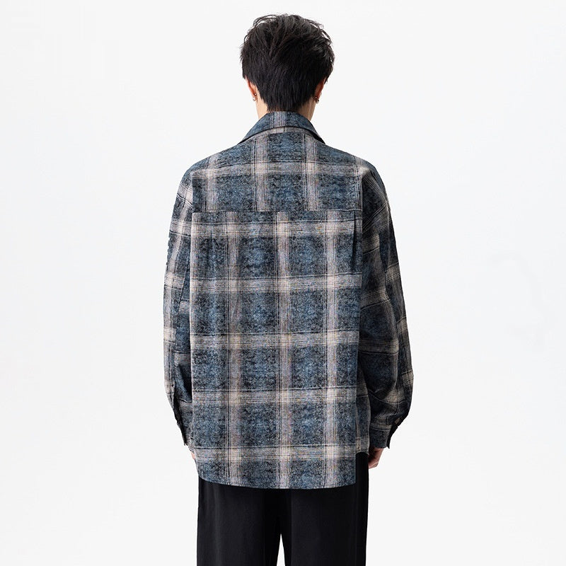 Fashionable Casual Plaid Men's Shirt