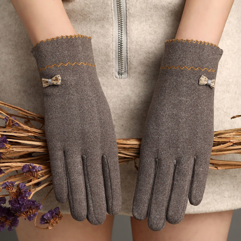 Women's Outdoor Cycling Touch Screen Gloves Without Inverted Fleece