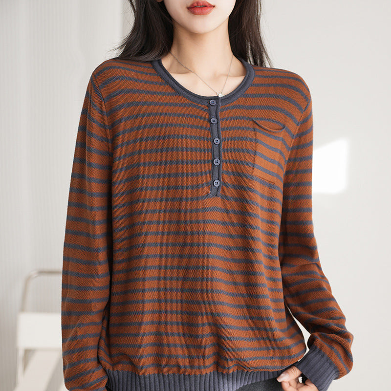 Bottoming Shirt Casual Loose Round Neck Sweater