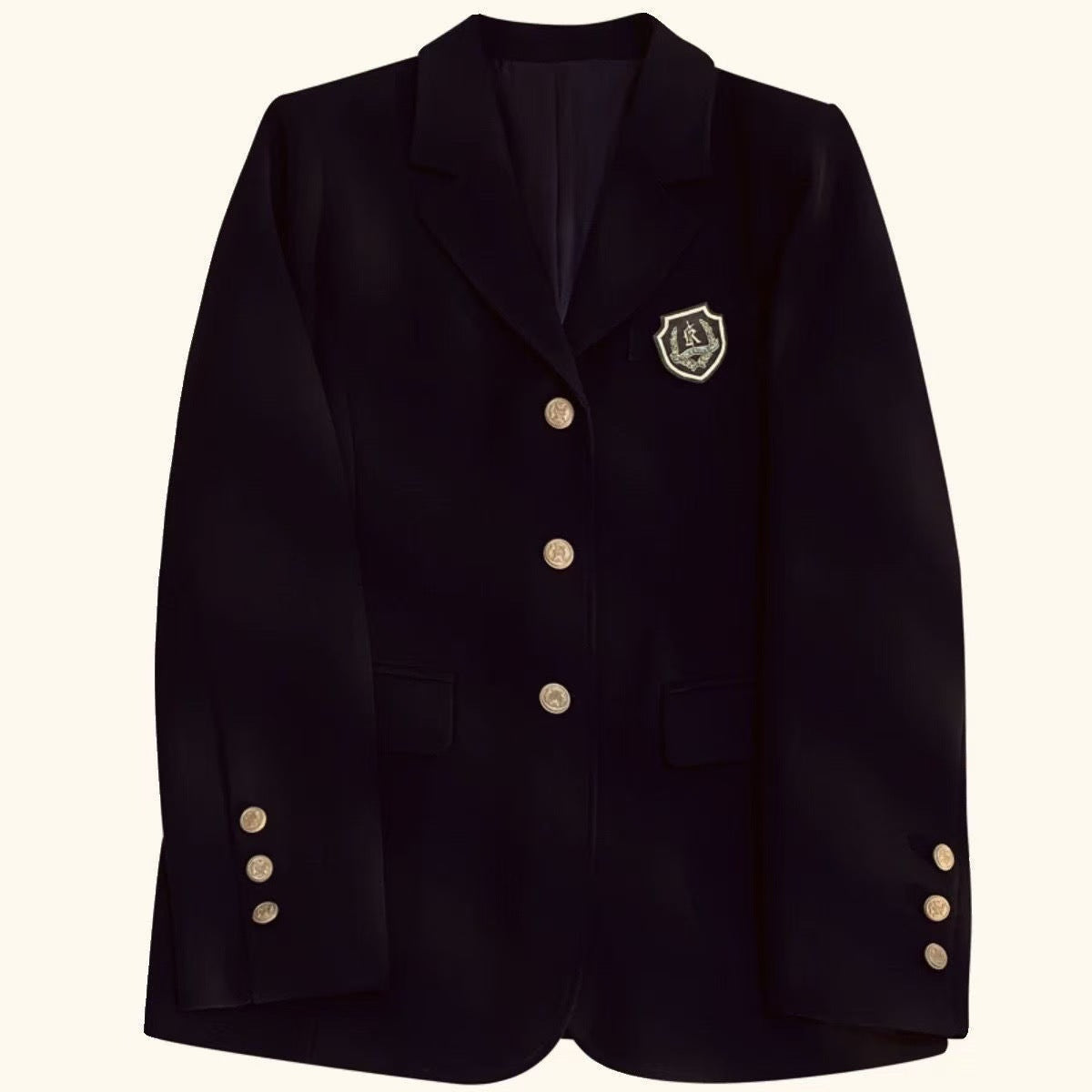 Springautumn Korean Style Navy Blazer For Women