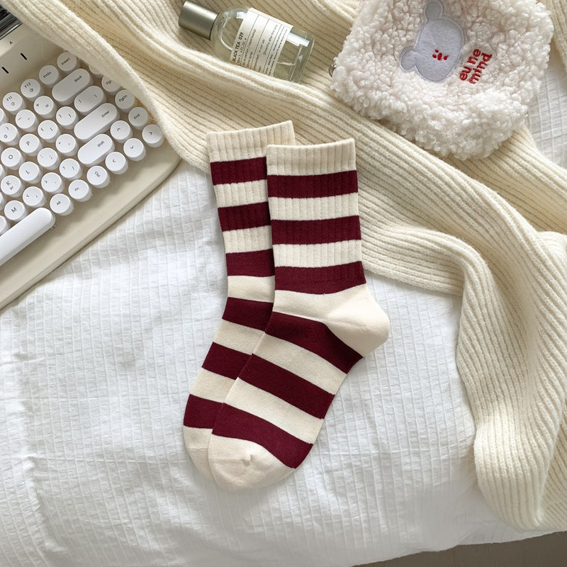 Korean Style Good-looking Sweat-absorbent Angola Red Socks