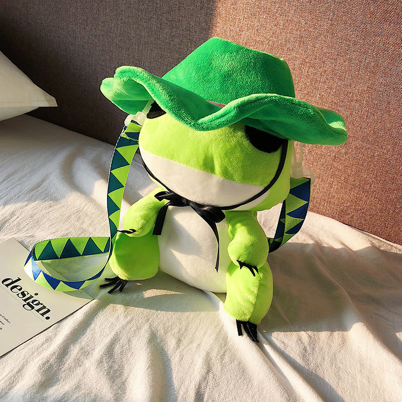 Travel Frog Cute Little Bag Frog Son Doll
