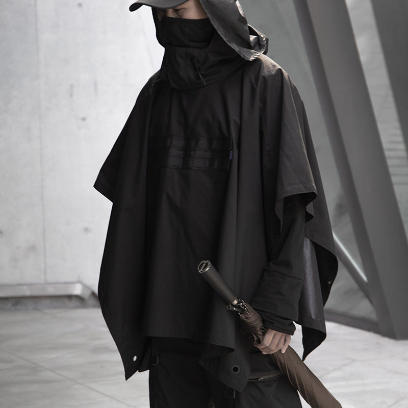 Cyberpunk Functional Cloak Dark Ninja Shawl Outdoor Rain And Snow Trench Coat
