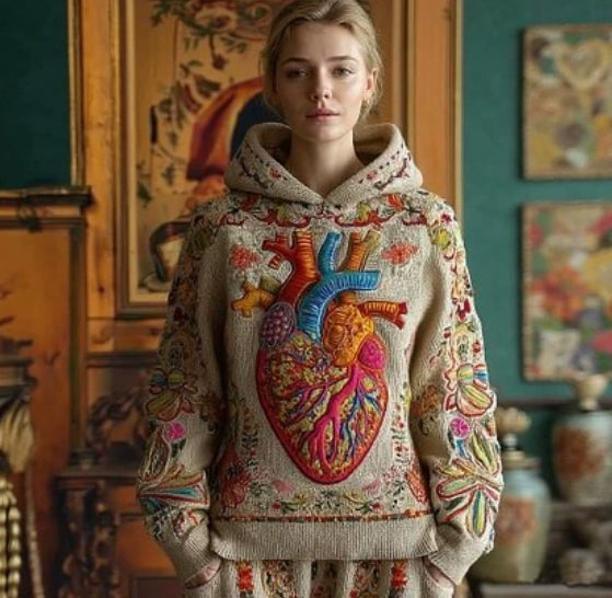 European And American Style Hooded Knitted Sweater Coat