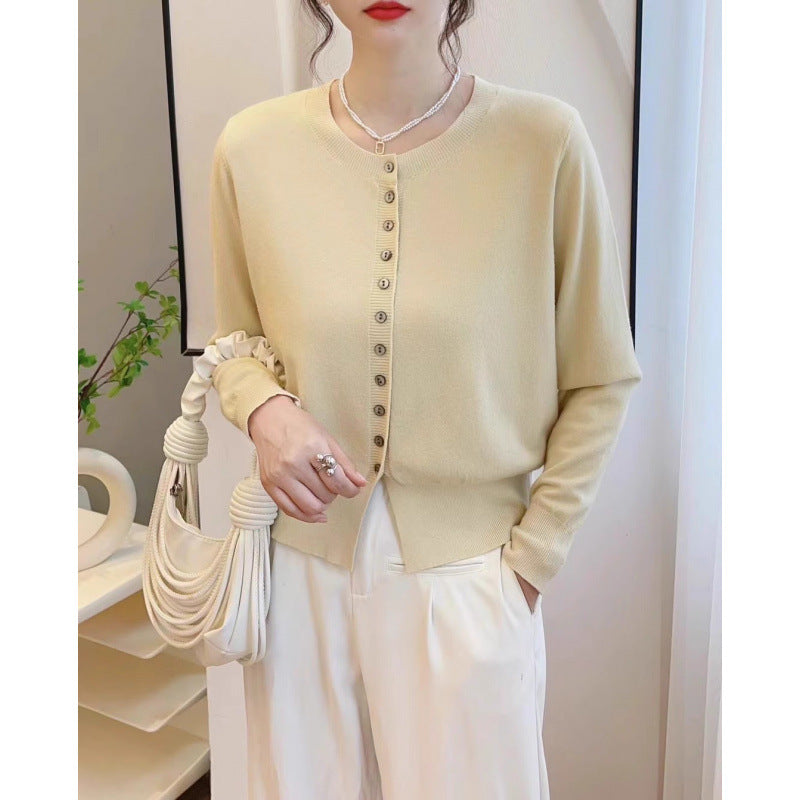 Autumn Classic Style Knitted Sweater Small Cardigan Women