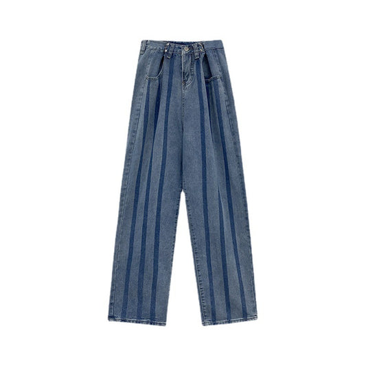 Women's High Waist Jeans Thin Straight Leg Loose