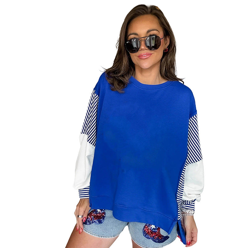 New Loose-fit Casual Round-neck Pullover In Multiple Colors