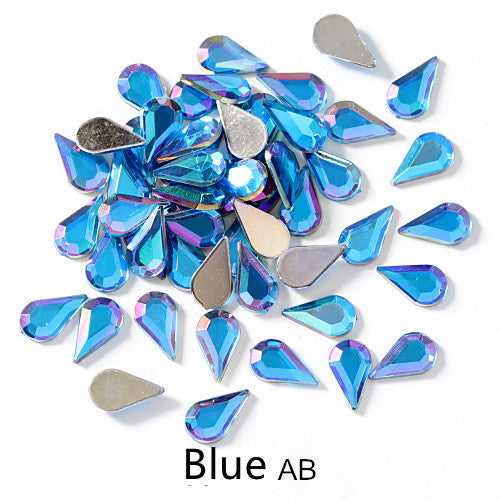 Water Drop Acrylic Flat Bottom Rhinestone DIY Nail Art Patch