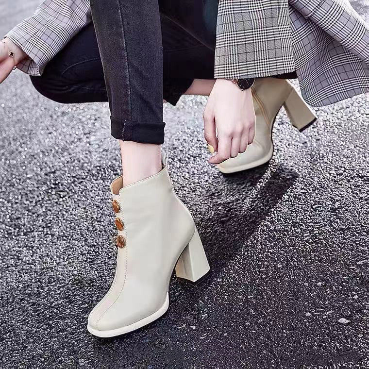 Moderne Martin Chunky Heel Ankelstøvler