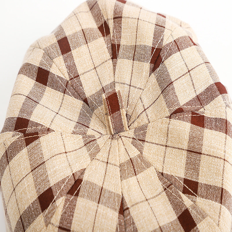 Vintage Plaid Pumpkin Hat Lady