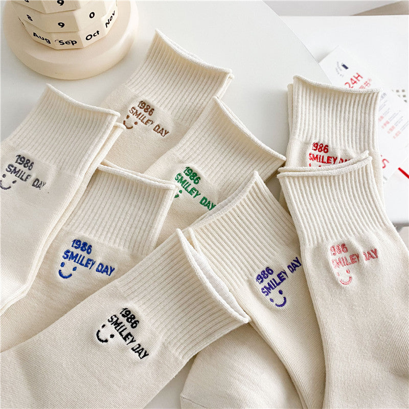 Women's Fashion Casual Minimalist Mid-calf Socks