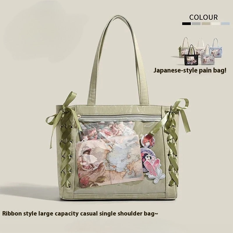 Secondary Transparent Large Capacity Tote Bag