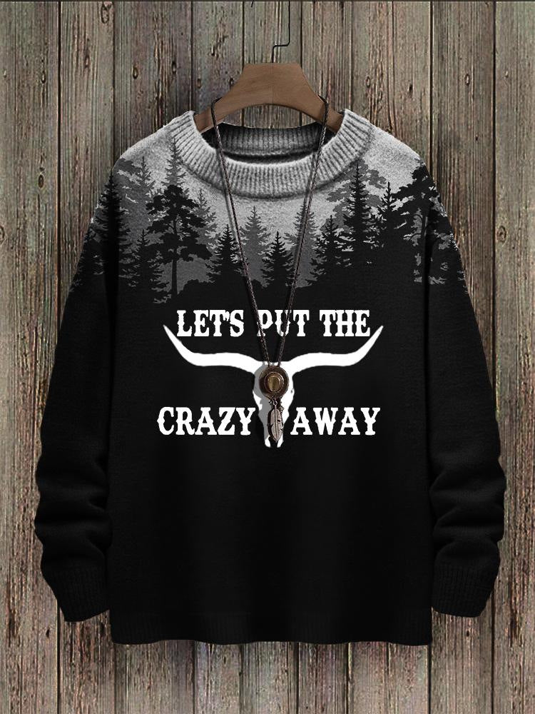 Style Digital Printing Drop-shoulder Long Sweater Abstract